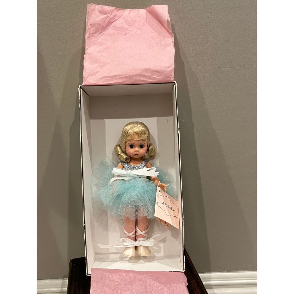 RARE Madame Alexander‎ Ballerina Doll Aqua Blue Tutu Dress w Silver Sequin Trim